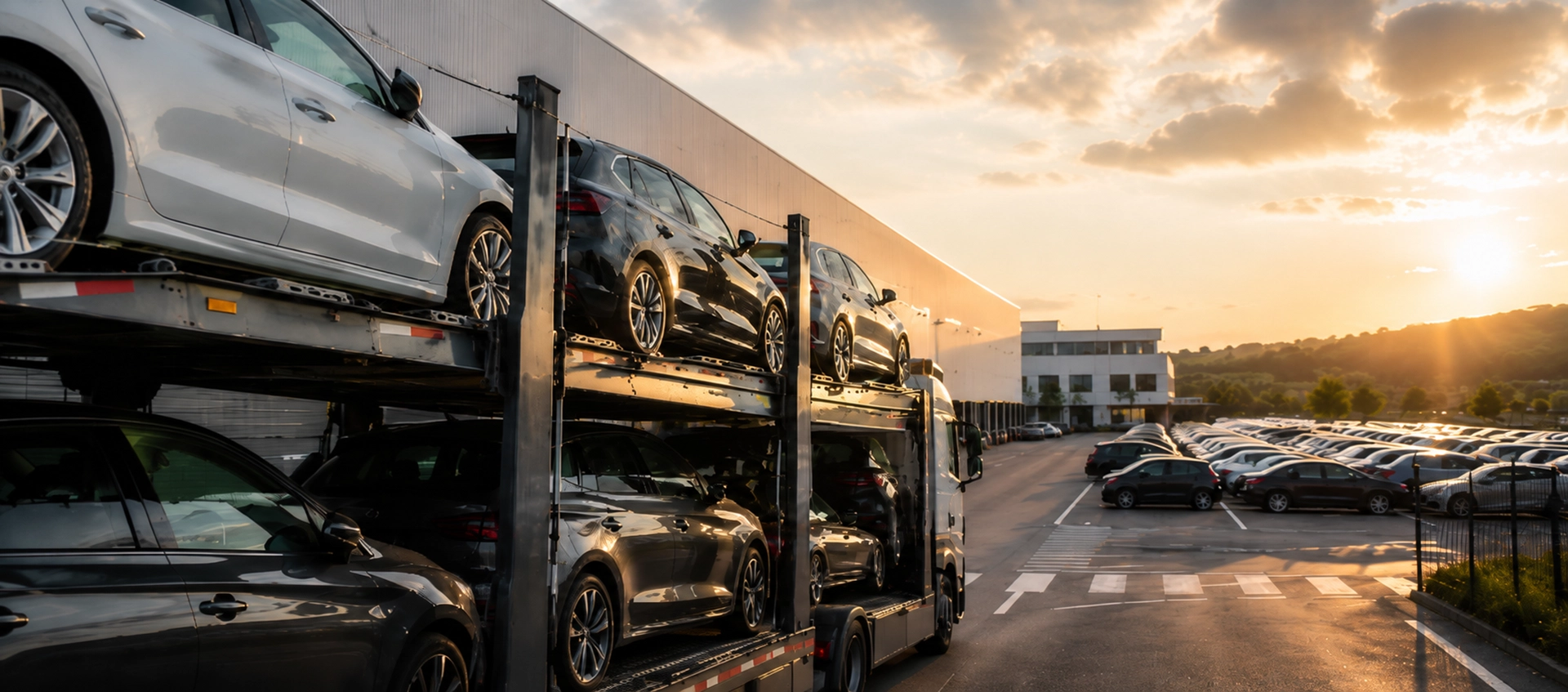 FleetParQ Compound mit stehendem Fahrzeugbestand
